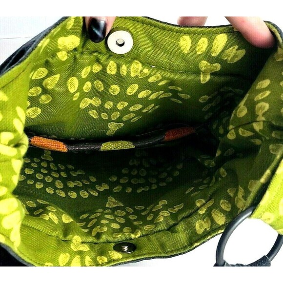 The Poppy Bag Company Artisan USA Textured Boho Style Fabric Purse - Picture 7 of 8